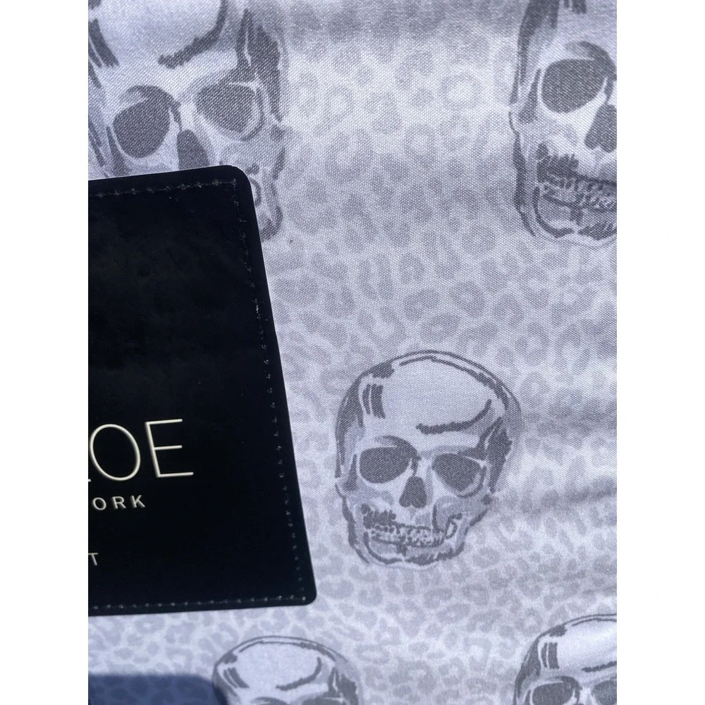 New Rachel Zoe Halloween Queen Sheet Set Skulls Leopard Cheetah Print Fast Ship